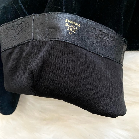 House of Harlow Black Suede Wedge Knee High Boots - Picture 11 of 13